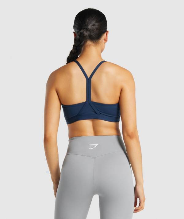 Damske Športové Podprsenky Gymshark V Neck Námornícka Modrá | NR9752143